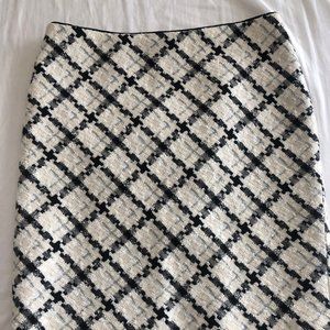 Black & White Plaid Skirt